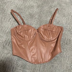 Leather forver 21 top!